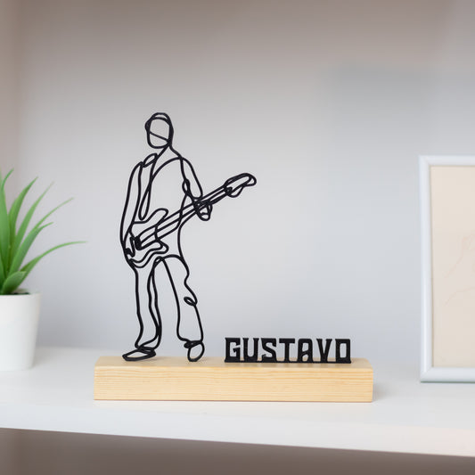 baixo contrabaixo baixista escultura ideias prenda personalizada