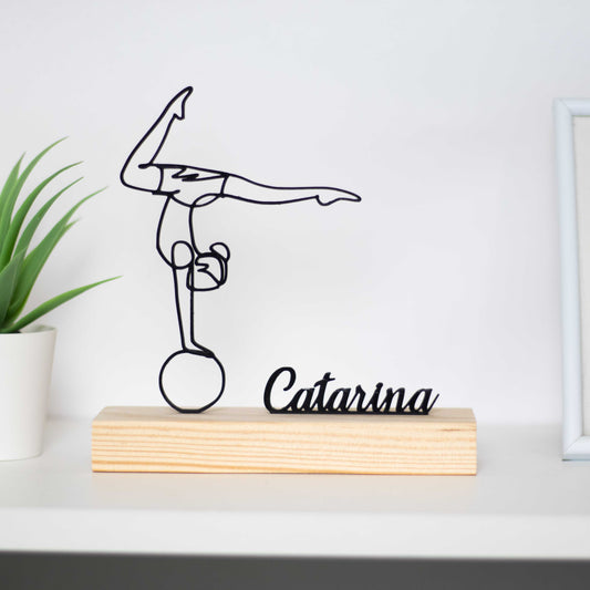  figura elegante de ginástica artística. Presente personalizado ou prémio para ginastas, fãs de ginástica e amantes de decoração.