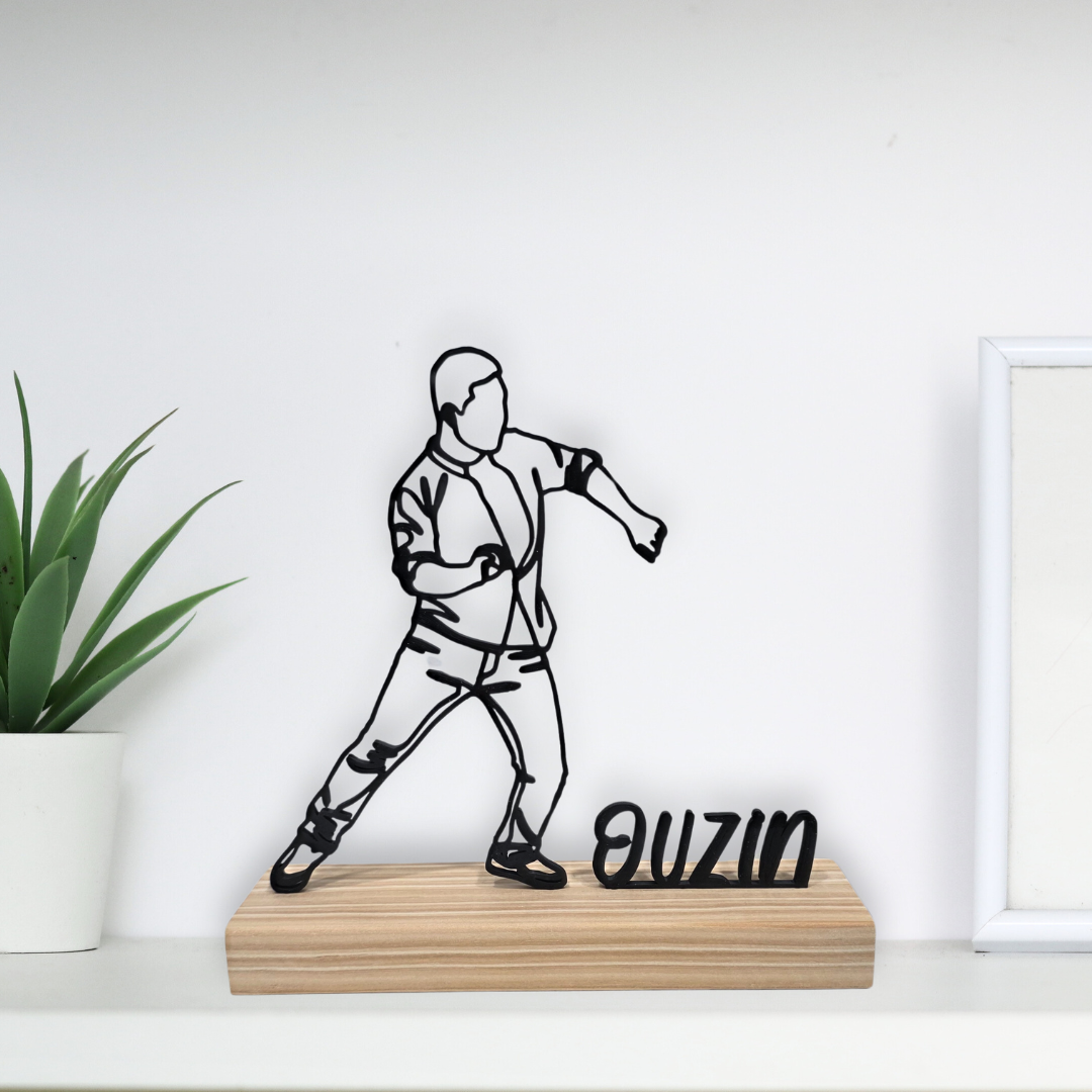 Estátua inspirada em bachata e salsa, presente criativo para dançarinos.