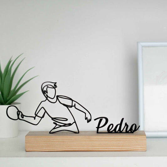 presente único para jogadores ou treinadores de tenis de mesa, perfeita para premios ou decoração vibrante de ping-pong.