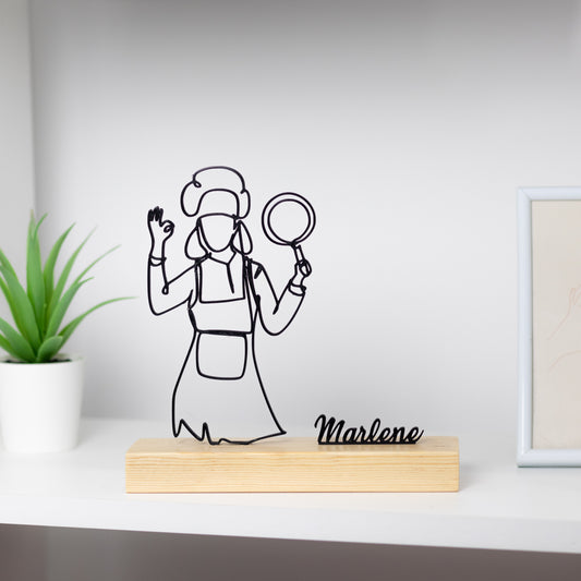 chef cozinheira idéia prenda personalizada