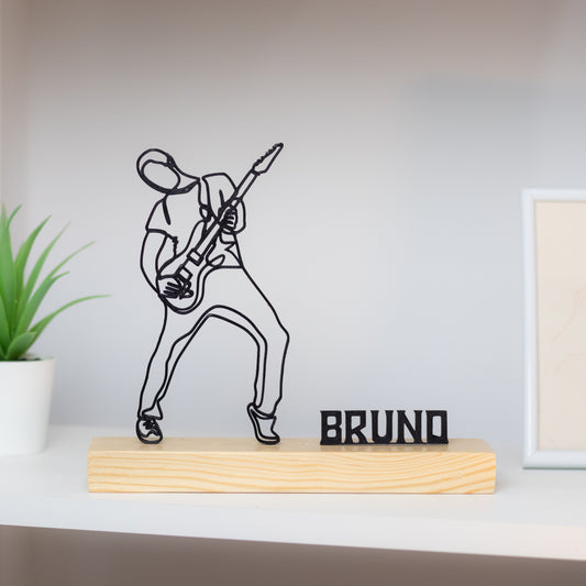 guitarra guitarrista escultura idéias prenda personalizada