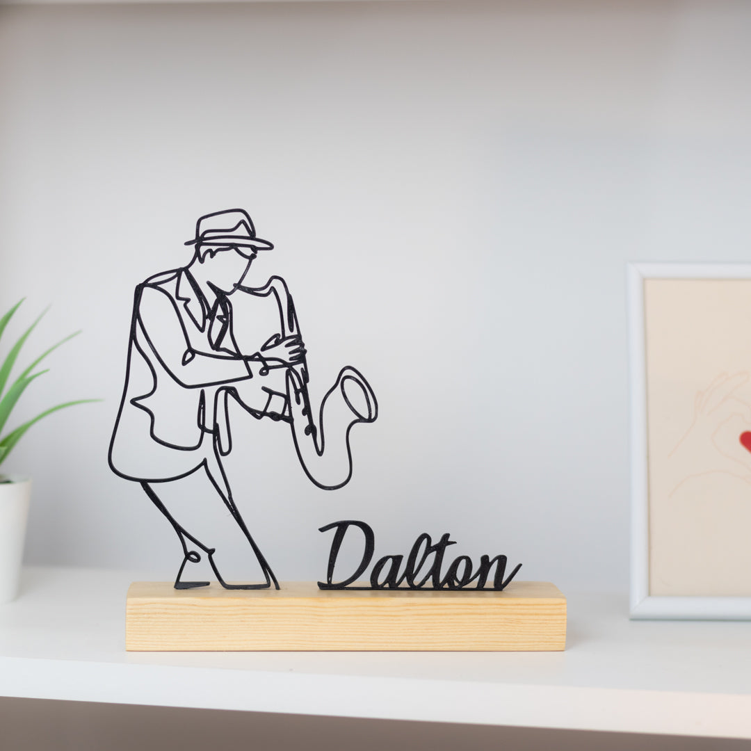 sax saxofone saxofonista escultura idéias prenda personalizada