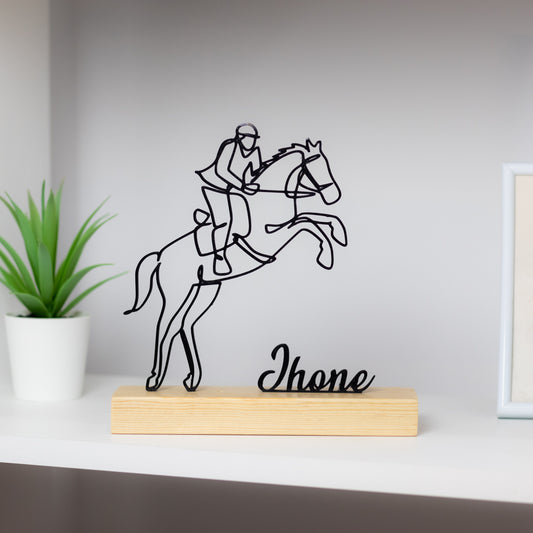 Cavalo Hipismo Base de Madeira ✨ baixo contrabaixo baixista escultura idéias prenda personalizada