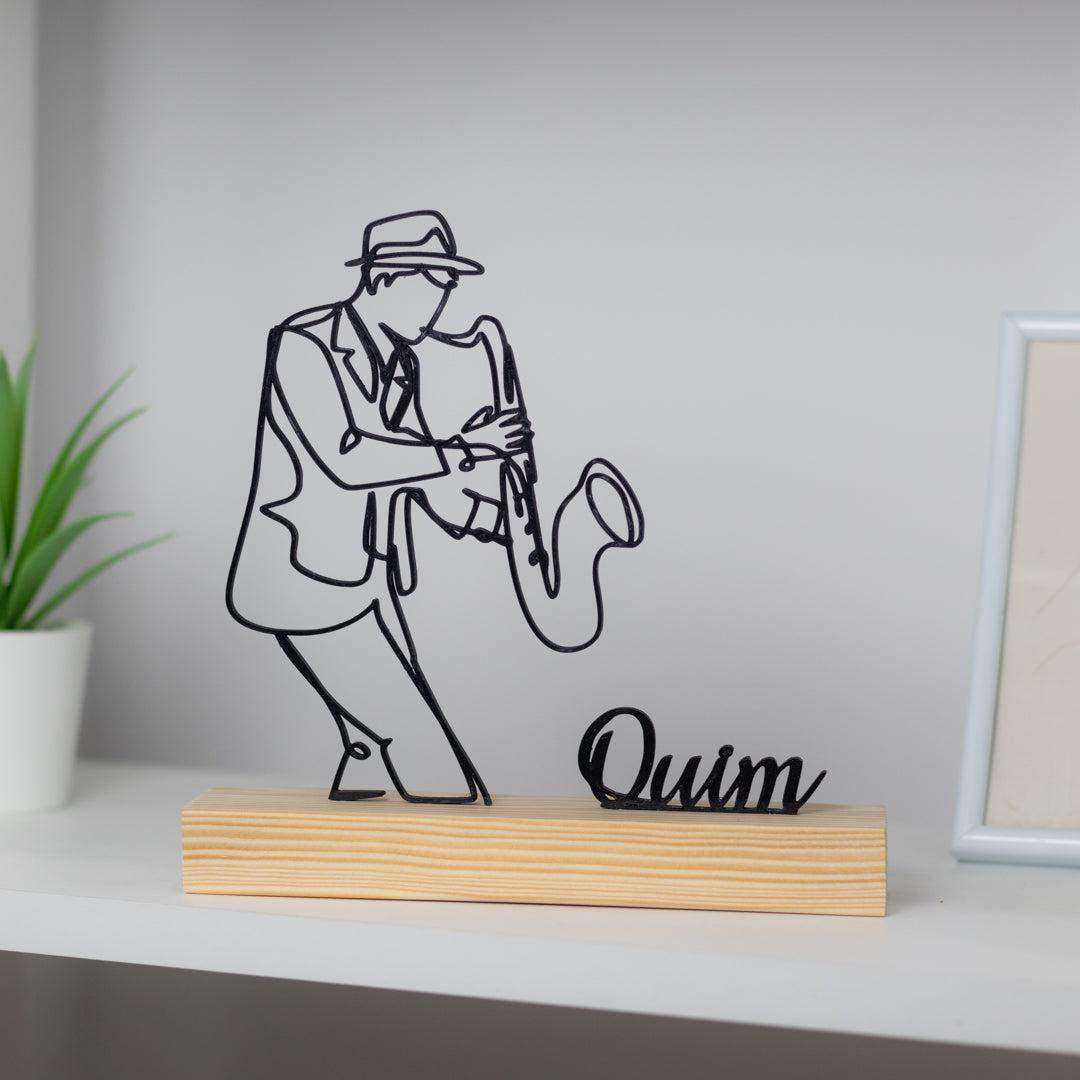 sax saxofone saxofonista escultura idéias prenda personalizada