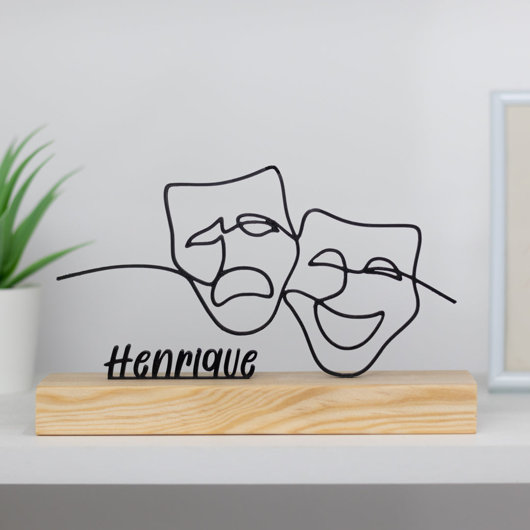 Mascara teatro prenda personalizada Theater Maskpersonalized gift