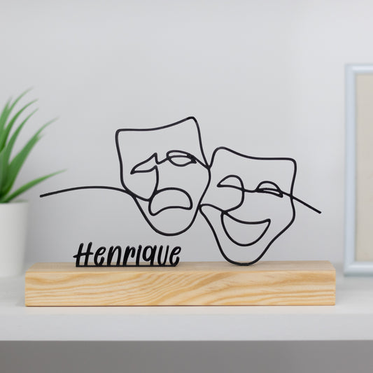 Mascara teatro prenda personalizada Theater Maskpersonalized gift