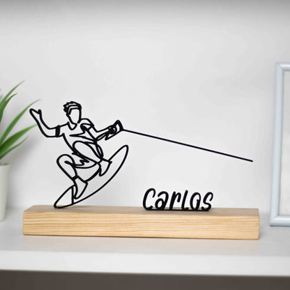 Presente personalizado ou prémio para praticantes de wakeboard, entusiastas de esportes aquáticos e decoração esportiva.
