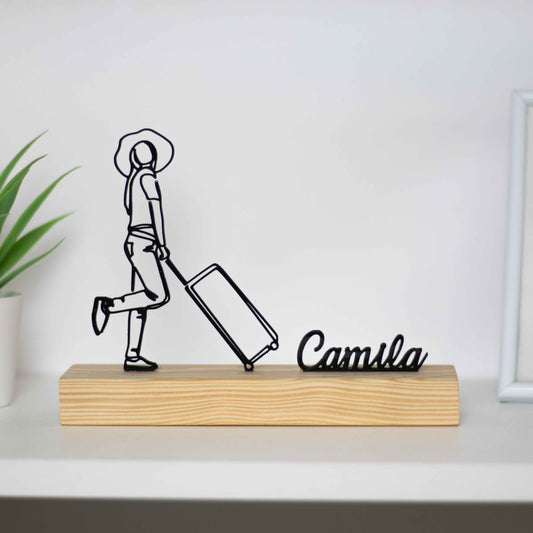 presente único para amantes de viagens, mochileira, nomade digital e exploradoras. Personalizável para um toque especial!
