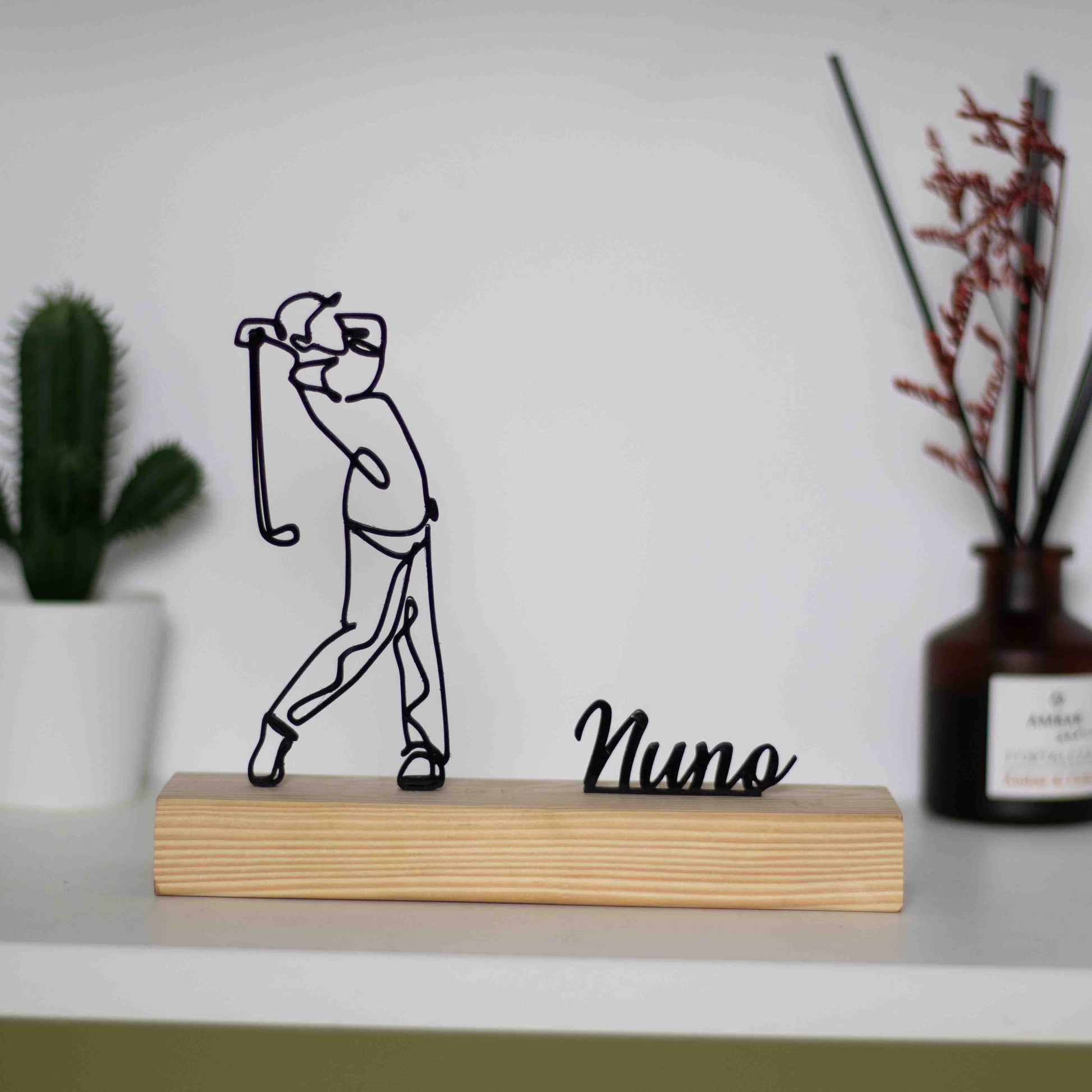 Troféu de golfe personalizado, perfeito para decoração temática, prémios de competições e lembranças especiais.