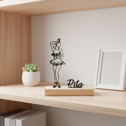 Figura de dança latina, peça artística para amantes da dança. Ideal como troféu